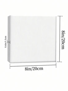 1/8PCS Single-Sided Rectangular Linen White Frame Oil Painting And Watercolor Art Canvas Simple Multi-Functional Canvas Frame For Painting Learning Supplies - White - View 4