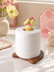 Joivida Cute Cat Paw Tissue Holder, Independent Toilet Paper Storage Rack, Cartoon Fun Home Decoration Ornament, Multifunctional Decorative Paper Storage Organizer, Suitable For Bathroom, Bedroom, Dressing Table, Holiday And Birthday Home Gifts - Multicolor - View 6