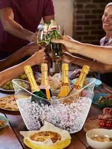 Gallon Plastic Ice Bucket With Handle, Champagne And Wine Cooler, Easy To Carry, Bar Decor, Party Accessory, Essential For Home Hospitality, Suitable For Wine, Champagne, And Beer, Party And Wedding Drinks Bucket - View 5
