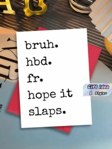 1PC Funny Humorous Birthday Greeting Card With Envelope Happy Birthday Hope You Have Fun Gen Z Style For Friend Brother Men Boy Birthday Party Gift Idea - multicolor - View 1