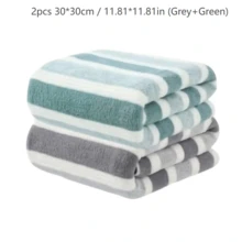 Striped Towel Set,Super Soft Quick Dry Microfiber,High Absorbency, Suitable For Home Bathroom,Travel & Beach Towel, - Multicolor - View 11