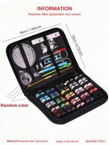 95/128 PCS Standard Size Durable Complete Sewing Kit Needles Threads Scissors Buttons Tape Measure Seam Ripper Random Colors Portable Travel Emergency Repair Home Office Outdoor Gift Supplies - multicolor - View 8
