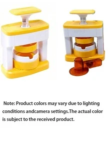 1 Set Children's Badge Making Machine, DIY Badge Maker, Portable Embossing Machine Badge Punch Tool Kit, Includes 1 Round Cutter, 48 Pattern Papers, 48 Badge Components, Multi-Functional - multicolor - View 3