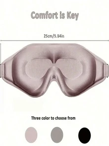 1pc 3D Silk Sleep Mask Eye Cover Soft Comfortable Blackout Blindfold For Night Sleep Travel Nap With Adjustable Strap Lightweight Breathable For Men Women - Multicolor - View 3
