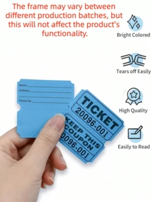 1000 Lembar Tiket Undian – Tiket Masuk Ganda/Tiket Acara/Tiket Masuk, Cocok Untuk Hadiah Kelas, Acara Penggalangan Dana & Undian Beruntung; Ideal Untuk Acara Berskala Besar, Pertemuan Keluarga & Pesta Liburan - MultiWarna - View 6