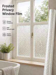 Haus Hana Matte Glass Window Film Available In Static Cling And Self-Adhesive Styles, Blocking Outside Sight While Allowing Soft Light To Pass Through. Simple To Attach On Flat Glass Surfaces. Ideal For Bathroom, Office And Indoor Windows To Add Privacy. - multicolor - View 6
