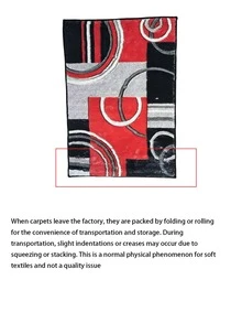 1pc Washable Carpet, Modern Geometric Pattern, Suitable For Living Room, Bedroom, Office, Striped & Circular Design, Contemporary Distressed Style, Low Pile, Neutral Soft, Patchwork Square Pattern, - multicolor - View 6