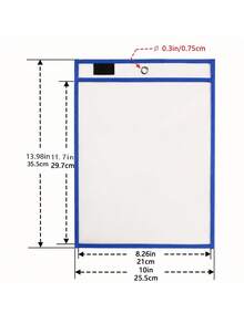 1 Piece, Reusable Document Organizer - Large Erasable Pocket, Transparent And Durable Data Protective Cover, Multi-Purpose Accessory For School Classrooms (Color Random) - single - View 2