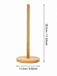 Cirelle 1件/2件裝 竹製廚房紙巾架 垂直檯面收納架，現代桌面居家入厝禮，極簡美學客廳層架裝飾，波希米亞風公寓壁爐裝飾，適合日常居家使用的完美禮物 - 默認 - 查看 3