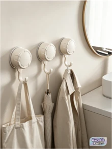 3/6 Pcs Heavy-Duty Suction Cup Hooks – Organizer For Bathroom & Bedroom, Sturdy & Stable, Drill-Free, Easy To Install, High Load Bearing Capacity, Multi-Purpose Wall Storage Hooks, Firm Suction, Tidy Bathroom Storage - multicolor - View 2