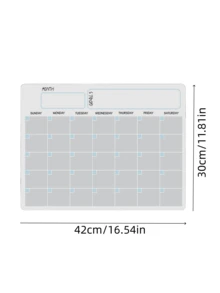 Haus Hana 1Pc/2Pcs Magnetic Fridge Monthly Calendar Board, Soft Dry Erase Rubber Magnet Material, Grid Monthly Layout Reusable Writable Planner For Refrigerator Household Schedule Reminder, Gift For Family Household Managers Holiday Present - Multicolor - View 18