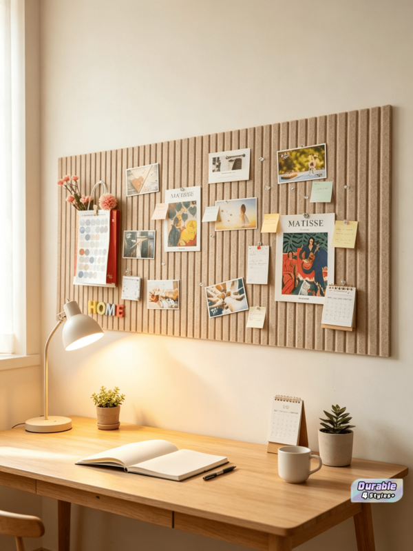 1pc 40*60cm Vertical Groove Felt Board, Nordic Style Creative Felt Message Board, Photo Background Wall Decor Display Room Decor Home Decor Bathroom Decor Bedroom Decor Room Decoration Stuff Living Room Decor House Decor Home Decor Living Room Wall