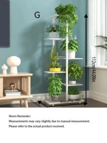 3/4/6/7/8Layers Iron Holder Shining Plant Stand For Flowers Storage Shelf Pot Rack Organizer Home Garden Decoration - multicolor - View 15