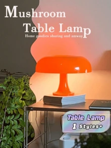 1 LED Mushroom Shaped Desk Lamp, Dimmable, Creates A Home Atmosphere, Suitable For Bedroom Bedside Tables, Living Rooms And Other Places. Modern Decorative Lights, The Best Gift. - Multicolor - View 1