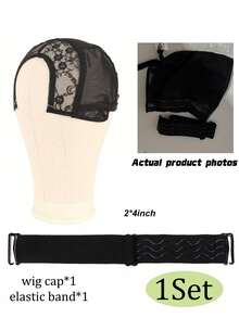 Nunify Wig Caps untuk Membuat Wig Lace dengan Tali Serut, Topi Jala yang Dapat Diatur dengan Pita Elastis Silikon Anti Selip untuk Wig, Topi Tenun dengan Tali Serut untuk Membuat Wig Lace Front 4x4, 5x5, 13x4, 13x6 - warna-warni - View 12
