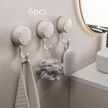 3/6 Pcs Heavy-Duty Suction Cup Hooks – Organizer For Bathroom & Bedroom, Sturdy & Stable, Drill-Free, Easy To Install, High Load Bearing Capacity, Multi-Purpose Wall Storage Hooks, Firm Suction, Tidy Bathroom Storage - multicolor - View 14