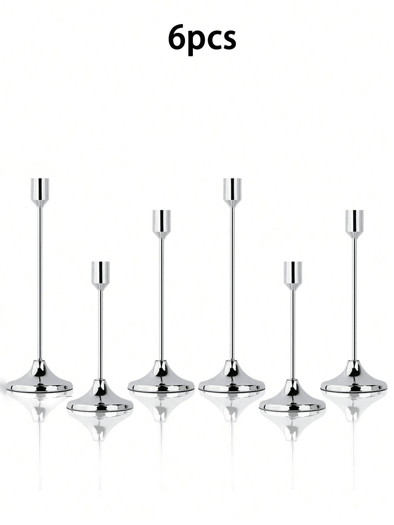 European-Style Romantic Metal Candle Holder Set Polished Tabletop Candle Holders Suitable For Pillar And Taper Candles; Versatile Holiday Tabletop Decor-Perfect For Christmas, - multicolor - View 12