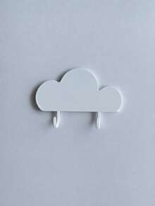 Madebyblanc Cloud Shaped Wall Mount Key Holder, No Drill Self Adhesive Entryway Storage Hook Rack, Multi-Hook Wall Organizer For Keys Hair Accessories Small Daily Goods, Minimalist Wall Decor Hanging Rack For Hallway Bedroom Desk Household Storage Arrangement - Multicolor - View 12