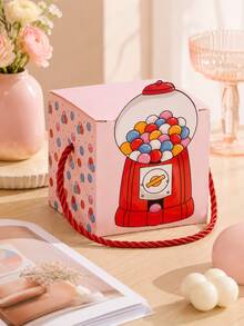 Joivida Portable Gift Box, Cute Cartoon Gift Packaging Box, Can Store Candies, Snacks, Small Gifts And Party Gifts, Suitable For Birthday Parties, Party Gift Packaging, Wedding Souvenir Storage, Holiday Gift Bags - Multicolor - View 6