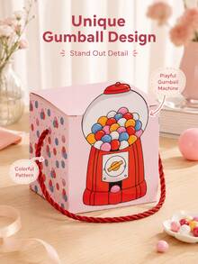 Joivida Portable Gift Box, Cute Cartoon Gift Packaging Box, Can Store Candies, Snacks, Small Gifts And Party Gifts, Suitable For Birthday Parties, Party Gift Packaging, Wedding Souvenir Storage, Holiday Gift Bags - Multicolor - View 10