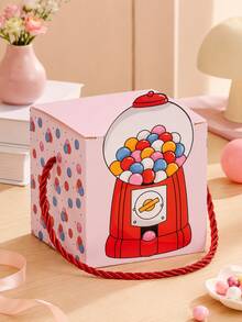 Joivida Portable Gift Box, Cute Cartoon Gift Packaging Box, Can Store Candies, Snacks, Small Gifts And Party Gifts, Suitable For Birthday Parties, Party Gift Packaging, Wedding Souvenir Storage, Holiday Gift Bags - Multicolor - View 5