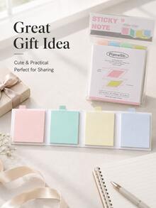 Haus Hana Accordion Foldable Multicolor Sticky Notes Pad, 4 Pastel Shades 120 Sheets Total 76*76mm Self-Adhesive Tearable Memo Notes, Portable Flip Design Study Annotation Markers For Exam Review, Class Notes, Office Reminders, Page Labeling - multicolor - View 9