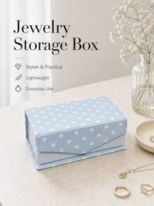 Haus Hana Cute Polka Dot Storage Box, Jewelry, Hair Accessories And Various Cosmetic Accessory Storage Boxes, Portable Storage For Travel, Holiday Gifts - multicolor - View 6