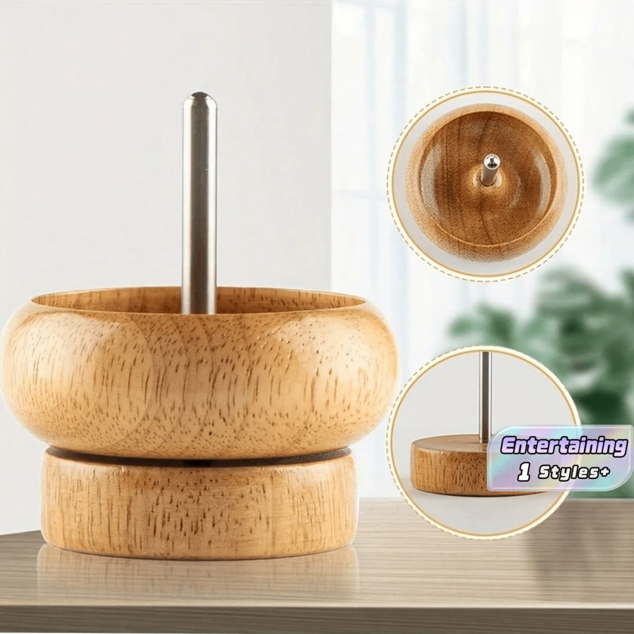 DIY Bead Rotator, Wooden Bracelet Rotator With 1 Beading Needle, Suitable For Making Seed Bead, Clay Beads, Belts, Bracelets - apricot - View 1