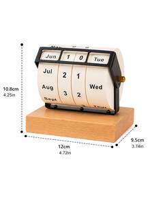 Zazumi Rotating Perpetual Calendar 2025/2026 – Large Rotating Desk Calendar & Table Decor; Exam-Inspiring Countdown Calendar (Suitable For Birthdays, Back-To-School, School Supplies, Home Decor) - B - View 3