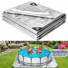 Bạt lót hồ bơi siêu bền, bạt chống thấm nước chống tia UV và chống rách, viền gia cường, đinh tán chống rỉ, phù hợp cho mái nhà, cắm trại, sân vườn, hồ bơi, thuyền và nhiều mục đích khác - Nhiều màu - Xem 1