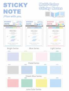 Haus Hana Accordion Foldable Multicolor Sticky Notes Pad, 4 Pastel Shades 120 Sheets Total 76*76mm Self-Adhesive Tearable Memo Notes, Portable Flip Design Study Annotation Markers For Exam Review, Class Notes, Office Reminders, Page Labeling - multicolor - View 12
