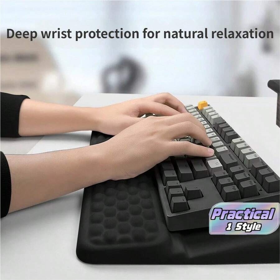 Mechanical Keyboard Wrist Rest/Pad, Integrated High-Quality Design, Memory Foam Mouse Wrist Support, Removable Wrist Pad To Relieve Wrist Pain, Suitable For Office Use, An Excellent Gift Choice. - Multicolor - View 1