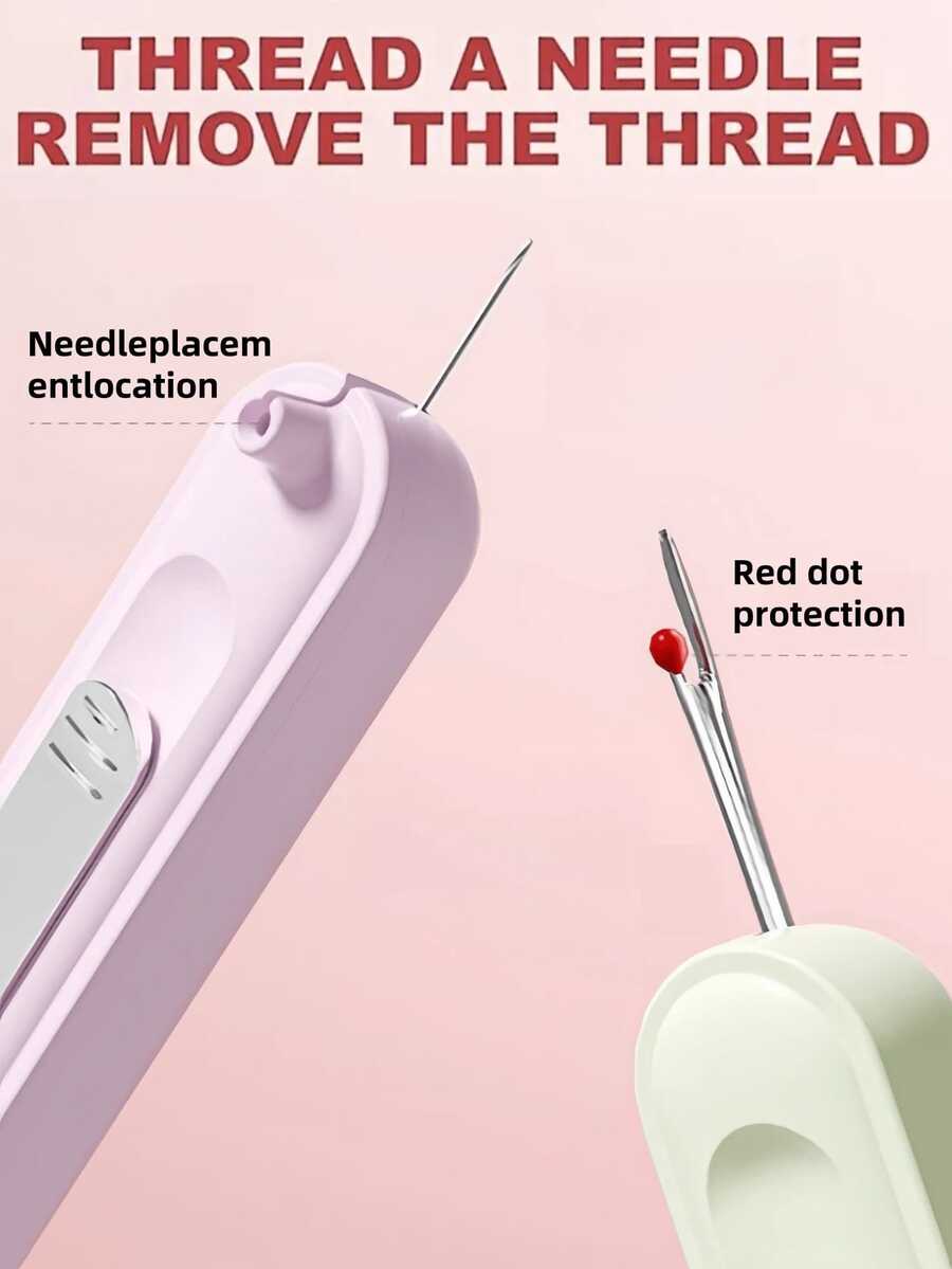 Easy-To-Use Needle Threader - Versatile Tool For Seniors, Hand Sewing And Knitting Supplies, Available In White/Purple/Green - Many - View 1