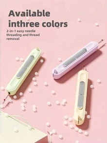 Easy-To-Use Needle Threader - Versatile Tool For Seniors, Hand Sewing And Knitting Supplies, Available In White/Purple/Green - Many - View 15