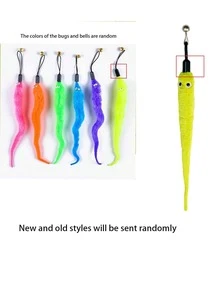 1.8M Telescopic Cat Teaser Wand, 4-Section 360° Flexible Replaceable For Stimulating Cat's Joy (Bell Random Colors) - White - View 12