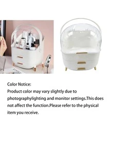 High-End Transparent Acrylic Makeup Organizer, Dust-Proof Cosmetic Storage Box, Vanity Countertop Skincare Rack - multicolor - View 2