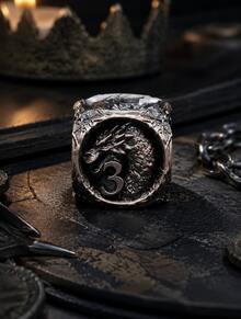 Metal Dragon Head D6 Dice, Elemental Dragon 6-Sided Dice, Tabletop RPG Board Game Accessory, Unique Collectible Game Dice Gift - Multicolor - View 2
