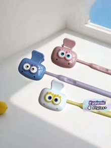 5-In-1 Cute Eyed Toothbrush Holder - Dopamine Color Toothbrush Travel Set - Dust-Proof Toothbrush Protector, Suitable For Home/Travel - Multicolor - View 1