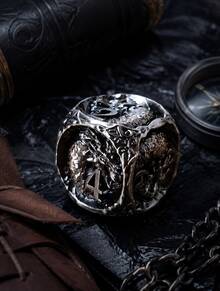 Metal Dragon Head D6 Dice, Elemental Dragon 6-Sided Dice, Tabletop RPG Board Game Accessory, Unique Collectible Game Dice Gift - Multicolor - View 9