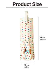 Joivida Colorful Polka‑Dot Heat‑Resistant Storage Bag For Hair Curlers, Comes With Hanging Loop For Wall Storage. It Keeps Hot Styling Tools Safely Stored, Great For Bathroom And Travel Use. - Multicolor - View 3