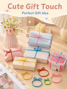 Zazumi Vibrant Bow‑Shaped Silicone Rubber Bands Feature Good Stretch For Repeated Use. Flexible To Seal Containers Or Bundle Small Items, Suitable For Household Daily Organization. - multicolor - View 8
