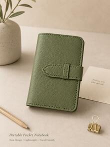 This M5 Mini Green Portable Pocket Notebook Features A Minimalist Design, Is Pocket-Sized, And Does Not Include Inner Pages. Suitable For Office Notes, Study Notes, Etc., It Has Replaceable Inner Pages, A Hard Cover - Multicolor - View 4
