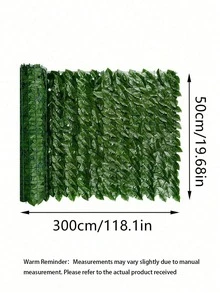 1pc Artificial Ivy Fence Screen Hedge, Balcony Privacy Fence, Uv Resistant Green Wall Decor, Suitable For Garden Decoration And Outdoor Landscape - green - View 10