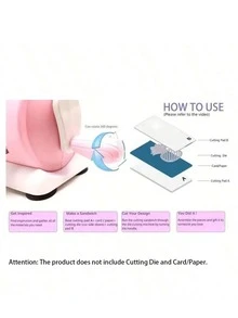 1 Set Mesin Embossing, Dikombinasikan dengan Berbagai Templat Bunga untuk Memotong Berbagai Pola pada Karton/Mesin Kerajinan Kertas Embossing Manual, - cyan - View 3