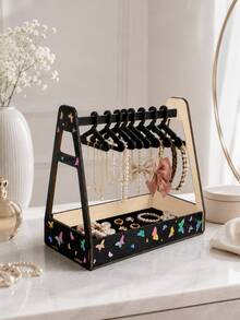 Joivida Wooden Jewelry Rack With Multiple Slots, Necklace And Earring Display Box, Jewelry Storage And Organizing Ornaments, Small Item Display Tower Center Table For Storing Handicrafts, Desktop Decoration Storage Rack, Essential Box For Shops And Homes - Multicolor - View 6