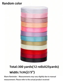 20/12Colors Satin Ribbon Fabric Ribbon Silk Ribbon Assorted Colors Rolls, Valentines Ribbons Perfect For Bouquet Gift Wrapping, Bow Making Crafts, Hair Bows, Wedding Party Decoration Valentine's Day - multicolor - View 10