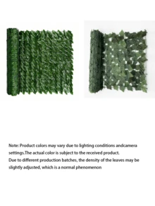 1pc Artificial Ivy Fence Screen Hedge, Balcony Privacy Fence, Uv Resistant Green Wall Decor, Suitable For Garden Decoration And Outdoor Landscape - green - View 2
