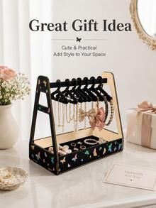 Joivida Wooden Jewelry Rack With Multiple Slots, Necklace And Earring Display Box, Jewelry Storage And Organizing Ornaments, Small Item Display Tower Center Table For Storing Handicrafts, Desktop Decoration Storage Rack, Essential Box For Shops And Homes - Multicolor - View 14