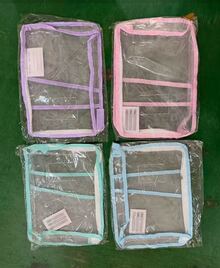 A4 Double-Layer Nylon Mesh Sorting Bags, Large Capacity Thickened L-Shaped Document Bags, Suitable For Students - Portable Backpack With Zipper And Handle, Can Be Used For Classroom Subject Classification And Homework Storage, School Supplies - A - View 9