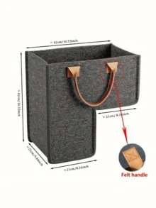 1 Buah Keranjang Tangga Lipat Kapasitas Besar dari Kain Felt dengan Jendela Transparan, Organizer Penyimpanan Serbaguna untuk Pakaian Kotor, Mainan, Karpet, Tangga Kayu, Pegangan Portabel, Dapat Dilipat, Dekorasi Rumah, Hadiah Natal Halloween - MultiWarna - View 7